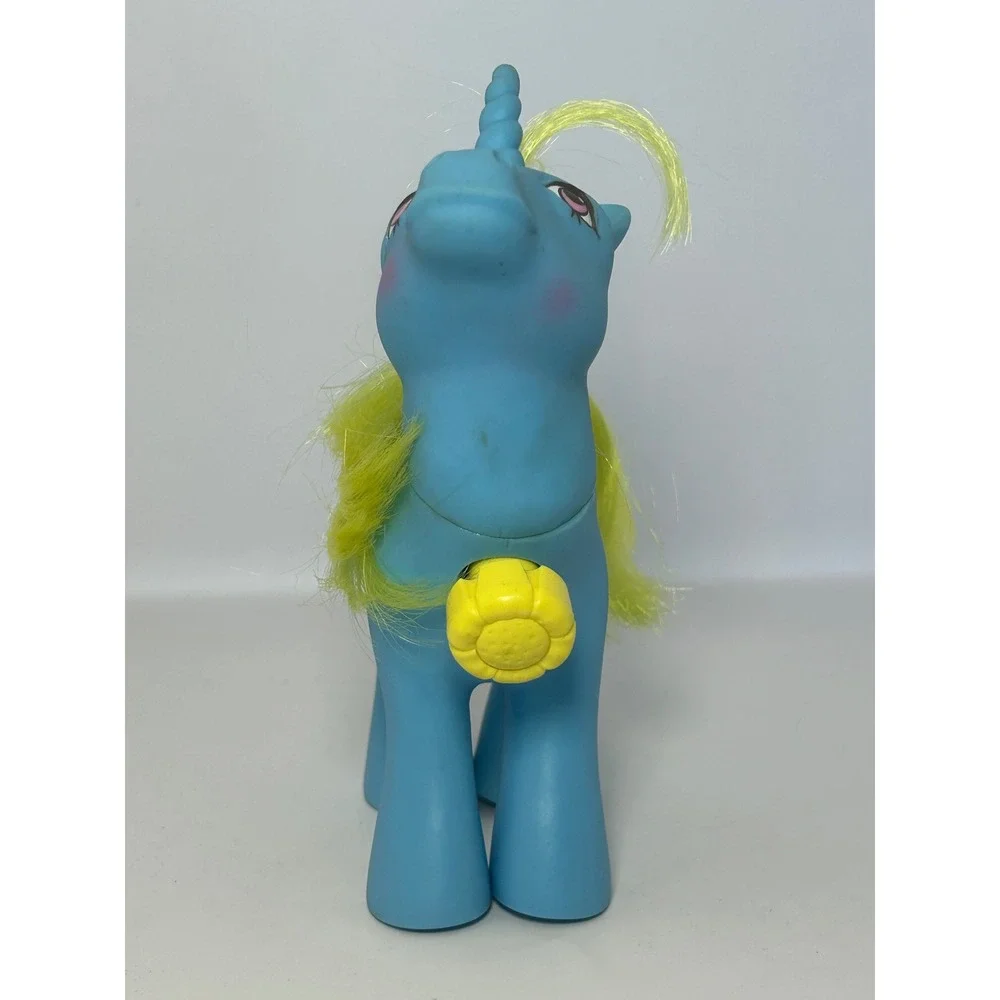 Vintage MLP G1 DJ Unicorn Blue Yellow‎ Boombox Hasbro 1984 Dance N' Prance